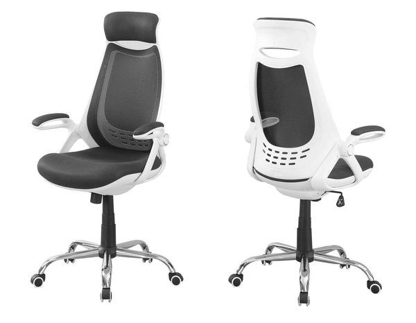 Chairs Best Office Chair - 23'.75" x 28" x 93'.75" White, Grey, Foam - Office Chair With A High Back HomeRoots