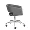 Chairs Best Office Chair - 24.41" X 24.81" X 33.08" Office Chair in Gray with Chromed Steel Base HomeRoots