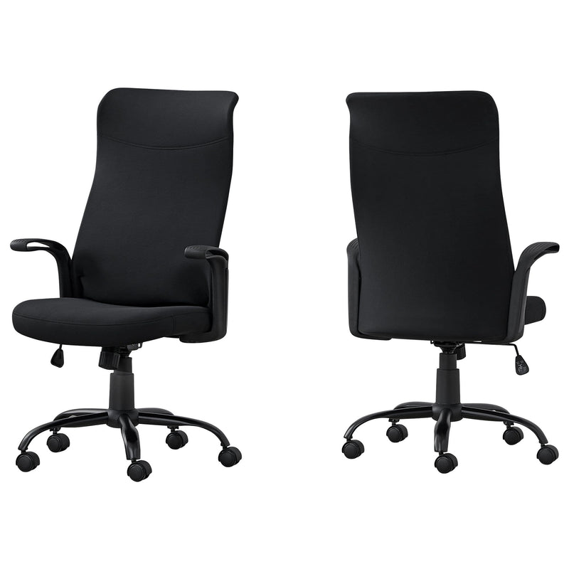 Chairs Best Office Chair - 24'.75" x 24" x 83'.5" Black/Black, Fabric Multi Position - Office Chair HomeRoots