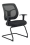 Chairs Best Office Chair - 24" x 20" x 36" Black Mesh / Fabric Guest Chair HomeRoots