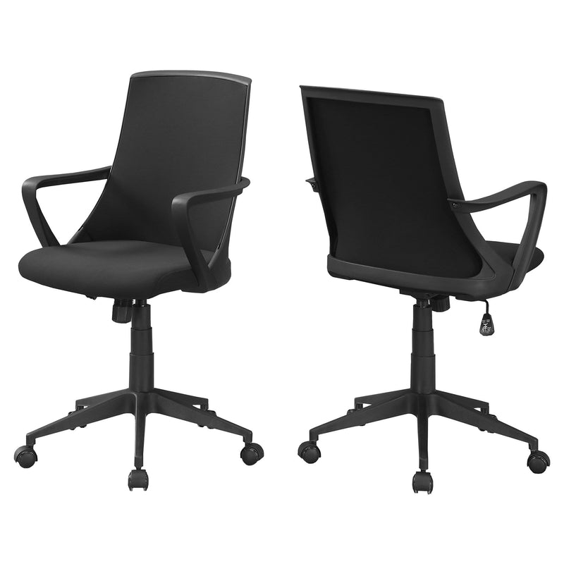 Chairs Best Office Chair - 24" x 22'.5" x 78" Black, Foam, Mdf, Metal - Multi Position Office Chair HomeRoots