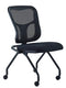 Chairs Best Office Chair - 24" x 24.5" x 37.5" 5807 Black Mesh / Fabric Guest Chair HomeRoots