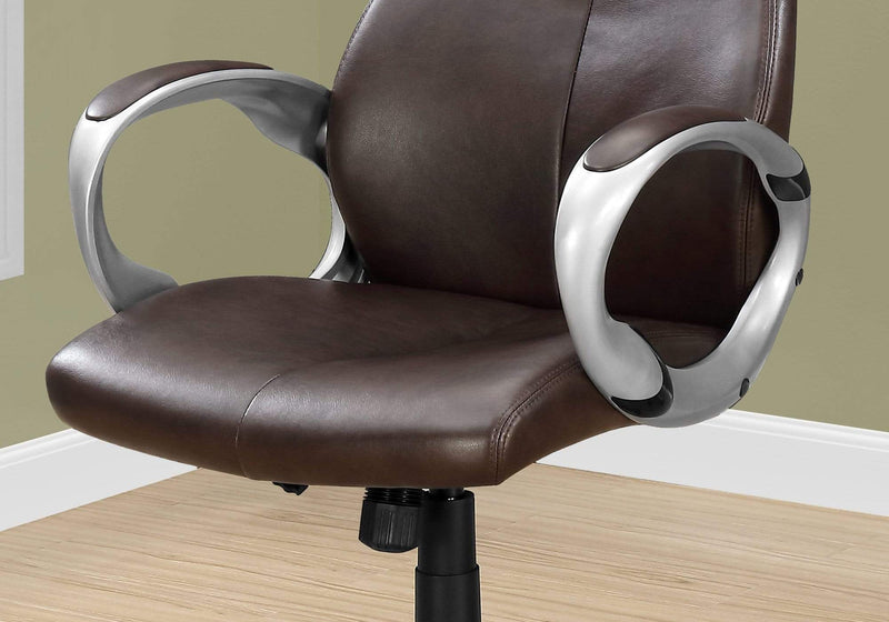 Chairs Best Office Chair - 25'.2" x 26" x 47'.5" Brown, Foam, Metal, Nylon - Office Chair High Back Executive HomeRoots