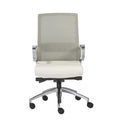 Chairs Best Office Chair - 25.99" X 24.81" X 42.92" Light Green Leatherette seat/Mesh Back Office Chair with Polished Aluminum Base HomeRoots