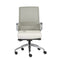 Chairs Best Office Chair - 25.99" X 24.81" X 42.92" Light Green Leatherette seat/Mesh Back Office Chair with Polished Aluminum Base HomeRoots