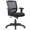 Chairs Best Office Chair - 25" x 21.45" x 36" Black Mesh / Fabric Chair HomeRoots