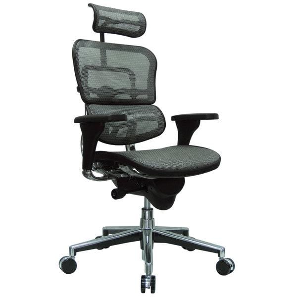 Chairs Best Office Chair - 26.5" x 29" x 46" Grey Mesh Chair HomeRoots