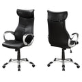 Chairs Best Office Chair - 26" x 25'.5" x 99" Black, Silver, Foam, Metal - High Back Office Chair HomeRoots