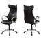 Chairs Best Office Chair - 26" x 25'.5" x 99" Black, Silver, Foam, Metal - High Back Office Chair HomeRoots