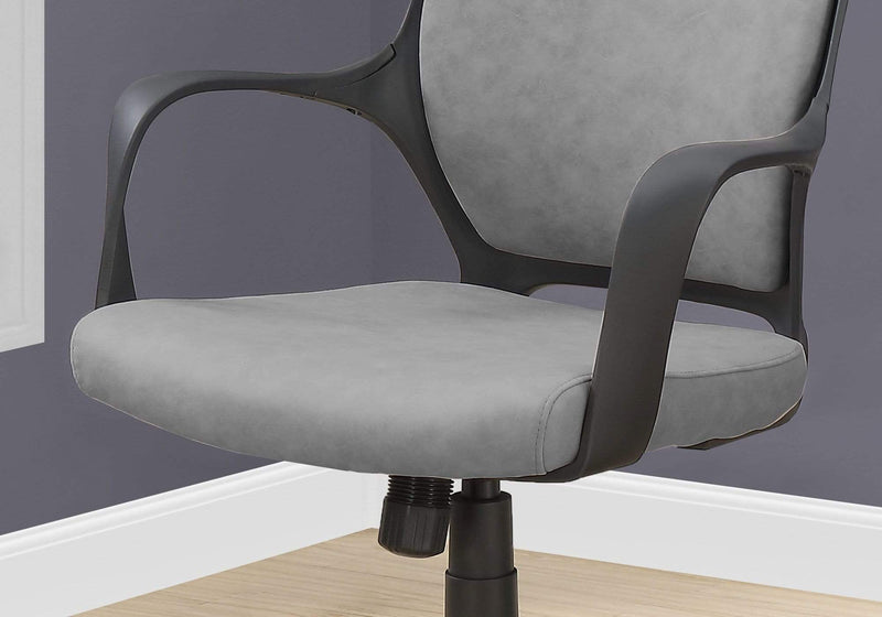 Chairs Best Office Chair - 26" x 25" x 96" Grey, Foam, Polypropylene, Microfiber - High Back Office Chair HomeRoots