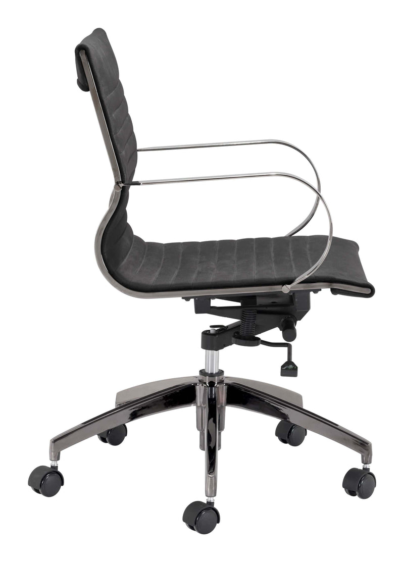 Chairs Best Office Chair - 27" x 27" x 34.3" Black, Velvet, Stainless Steel, Office Chair HomeRoots