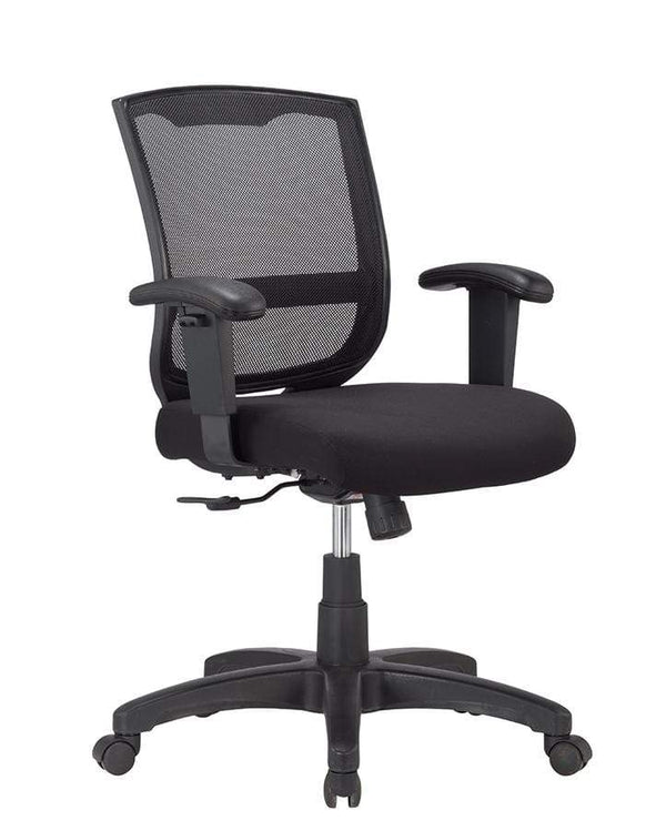 Chairs Best Office Chair - 27" x 27" x 40.9" Black Mesh / Fabric Chair HomeRoots