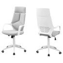 Chairs Best Office Chair - 45.75" Foam, White Polypropylene, MDF, and Metal High Back Office Chair HomeRoots
