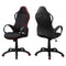 Chairs Best Office Chair - 46" Black and Red Fabric, MDF, Metal, Polypropylene Multi Position Office Chair HomeRoots