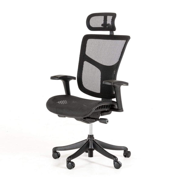 Chairs Best Office Chair - 52" Black Plastic and Aluminum Office Chair HomeRoots