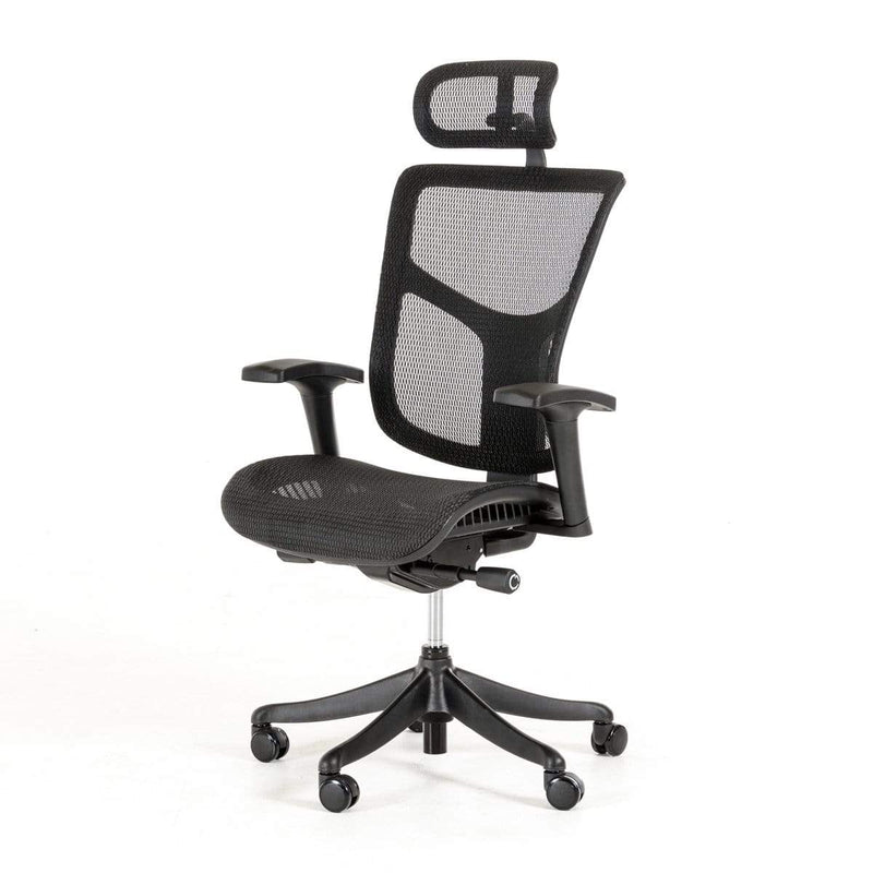 Chairs Best Office Chair - 52" Black Plastic and Aluminum Office Chair HomeRoots