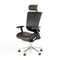 Chairs Best Office Chair - 53" Black Leather, Plastic, and Aluminum Office Chair HomeRoots
