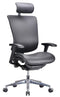 Chairs Best Office Chair - 53" Black Leather, Plastic, and Aluminum Office Chair HomeRoots