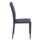 Chairs Black Accent Chair - 16.9" X 21.7" X 35" Black Polyblend Steel Dining Chair HomeRoots