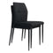 Chairs Black Accent Chair - 17.7" X 21.7" X 33.5" Black Poly Dining Chair HomeRoots