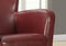 Chairs Black Accent Chair - 30" x 30" x 35" Red, Black, Foam, Solid Wood, Leather-Look - Accent Chair HomeRoots