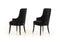 Chairs Black Accent Chair - 38" Black Velvet Fabric Dining Chair HomeRoots