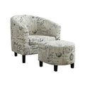 Chairs Black Accent Chair - 45'.5" x 49" x 45'.5" Beige, Black, Foam, Solid Wood, Cotton, Linen - Accent Chair HomeRoots