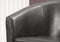 Chairs Black Accent Chair - 45'.5" x 49" x 45'.5" Charcoal, Black, Foam, Solid Wood, Leather-Look - Accent Chair HomeRoots