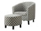 Chairs Black Accent Chair - 45'.5" x 49" x 45'.5" Grey, Black, Foam, Solid Wood, Cotton, Linen - Accent Chair HomeRoots