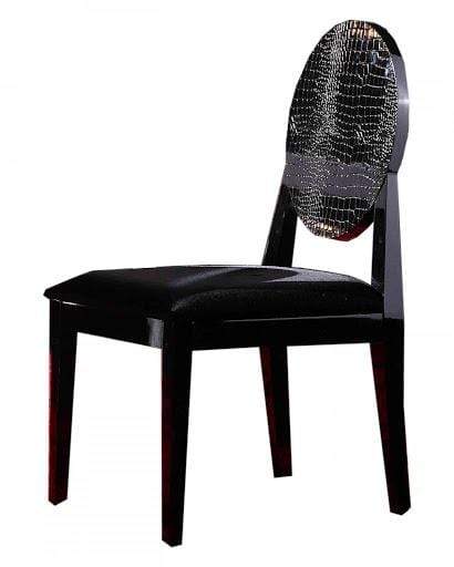 Chairs Black Accent Chair - Two 38" Black Velour and Wood Dining Chairs HomeRoots