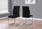 Chairs Black Accent Chair - Two 77.5" Velvet, Chrome Metal, and Foam Dining Chairs HomeRoots