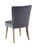 Chairs Blue Accent Chair - 21" X 22" X 34" Blue Wood Polyester Dining Chair HomeRoots