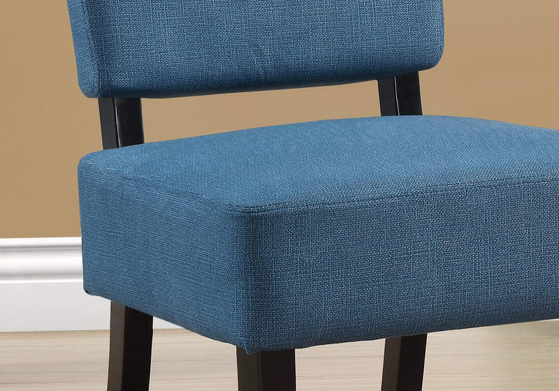 Chairs Blue Accent Chair - 27'.5" x 22'.75" x 31'.5" Blue, Foam, Solid Wood, Polyester - Accent Chair HomeRoots