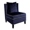 Chairs Blue Accent Chair - 29" X 32" X 39" Dark Blue Velvet Accent Chair HomeRoots
