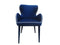 Chairs Blue Accent Chair - 33" Blue Fabric and Metal Dining Chair HomeRoots