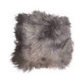 Chairs Chair Pads - 15" x 15" x 2" Blacky Brown Sheepskin Square - Chair Pad HomeRoots
