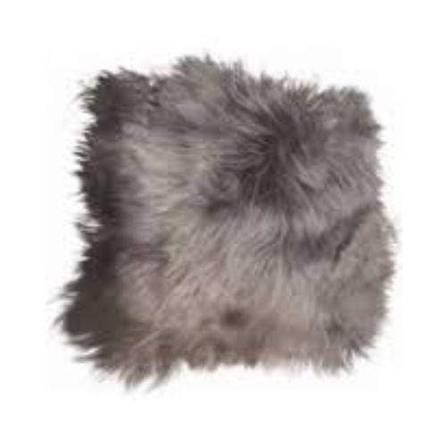 Chairs Chair Pads - 15" x 15" x 2" Blacky Brown Sheepskin Square - Chair Pad HomeRoots