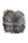 Chairs Chair Pads - 15" x 15" x 2" Metallic Silver, Sheepskin, Square - Chair Pad HomeRoots