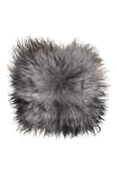 Chairs Chair Pads - 15" x 15" x 2" Metallic Silver, Sheepskin, Square - Chair Pad HomeRoots