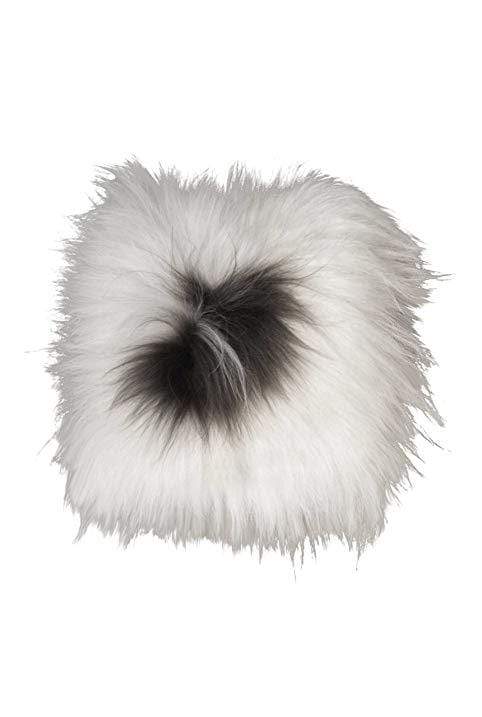 Chairs Chair Pads - 15" x 15" x 2" Spotted Sheepskin Square - Chair Pad HomeRoots