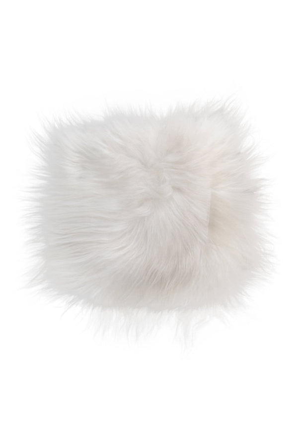 Chairs Chair Pads - 15" x 15" x 2" White Sheepskin Square - Chair Pad HomeRoots