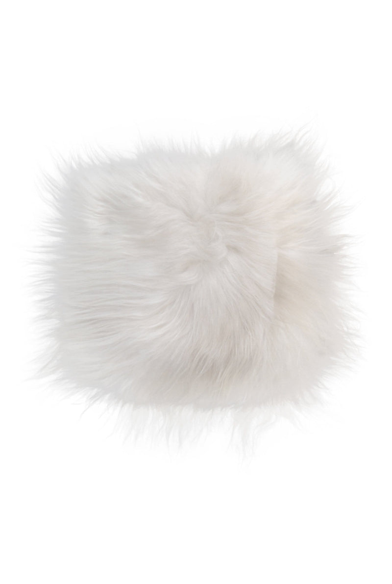 Chairs Chair Pads - 15" x 15" x 2" White Sheepskin Square - Chair Pad HomeRoots