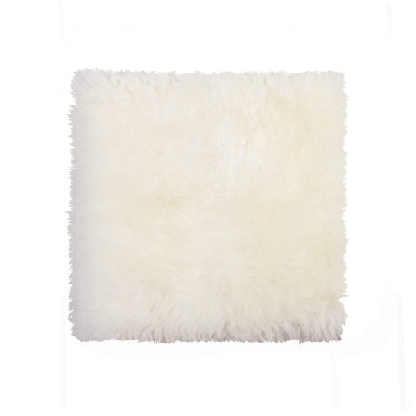Chairs Chair Pads - 16" X 16" X 1" Natural, Sheepskin - Seat/Chair Cover HomeRoots