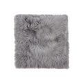 Chairs Chair Pads - 17" x 17" Gray, Sheepskin - Seat/Chair Cover HomeRoots