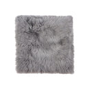 Chairs Chair Pads - 17" x 17" Gray, Sheepskin - Seat/Chair Cover HomeRoots