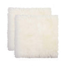 Chairs Chair Pads - 17" x 17" x 2" Natural Sheepskin Chair - Seat Cover 2 pcs HomeRoots