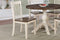 Chairs Corner Chair - 17.5" X 17" X 36" Walnut Antique White Finish Rubberwood Side Chair HomeRoots