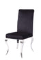 Chairs Corner Chair - 17" X 20" X 44" Fabric Stainless Steel Upholstered (Seat) Side Chair (Set-2) HomeRoots