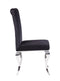 Chairs Corner Chair - 17" X 20" X 44" Fabric Stainless Steel Upholstered (Seat) Side Chair (Set-2) HomeRoots