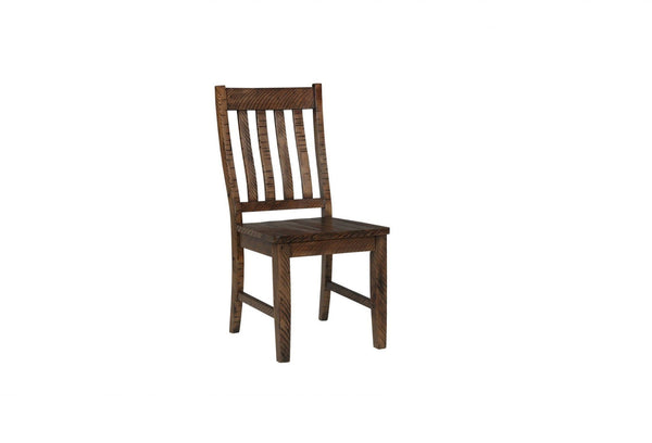 Chairs Corner Chair - 18.5" X 22" X 39" Lodge Hardwood Side Chair Lodge HomeRoots